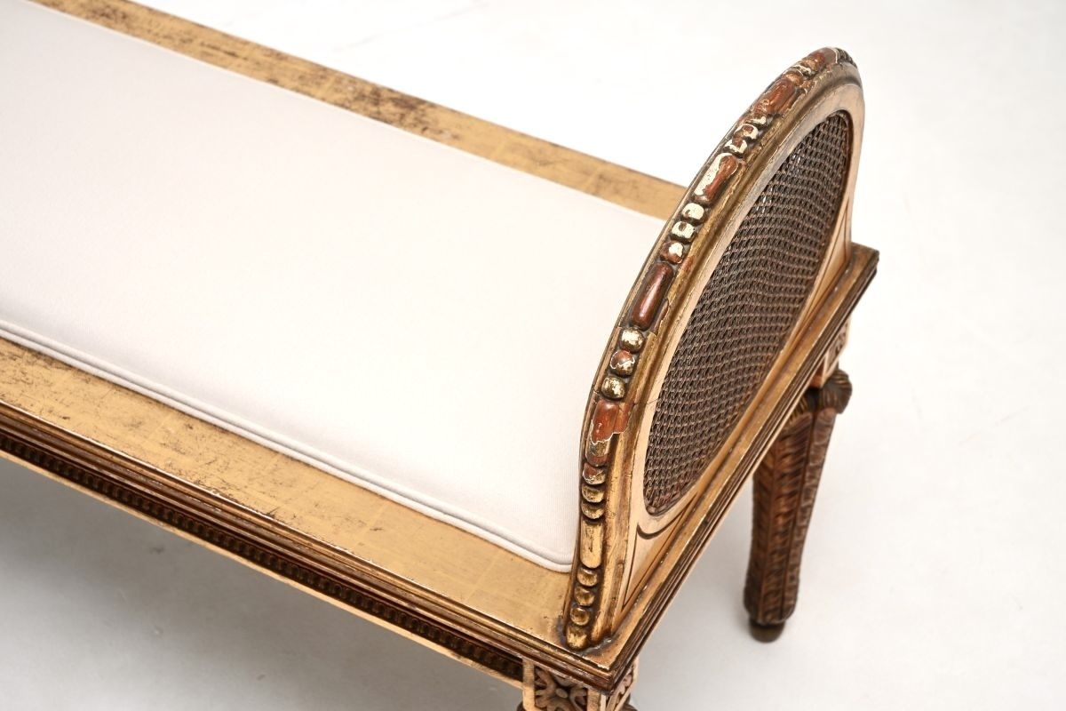 photo furniture Antique French Carved Gilt Wood Stool