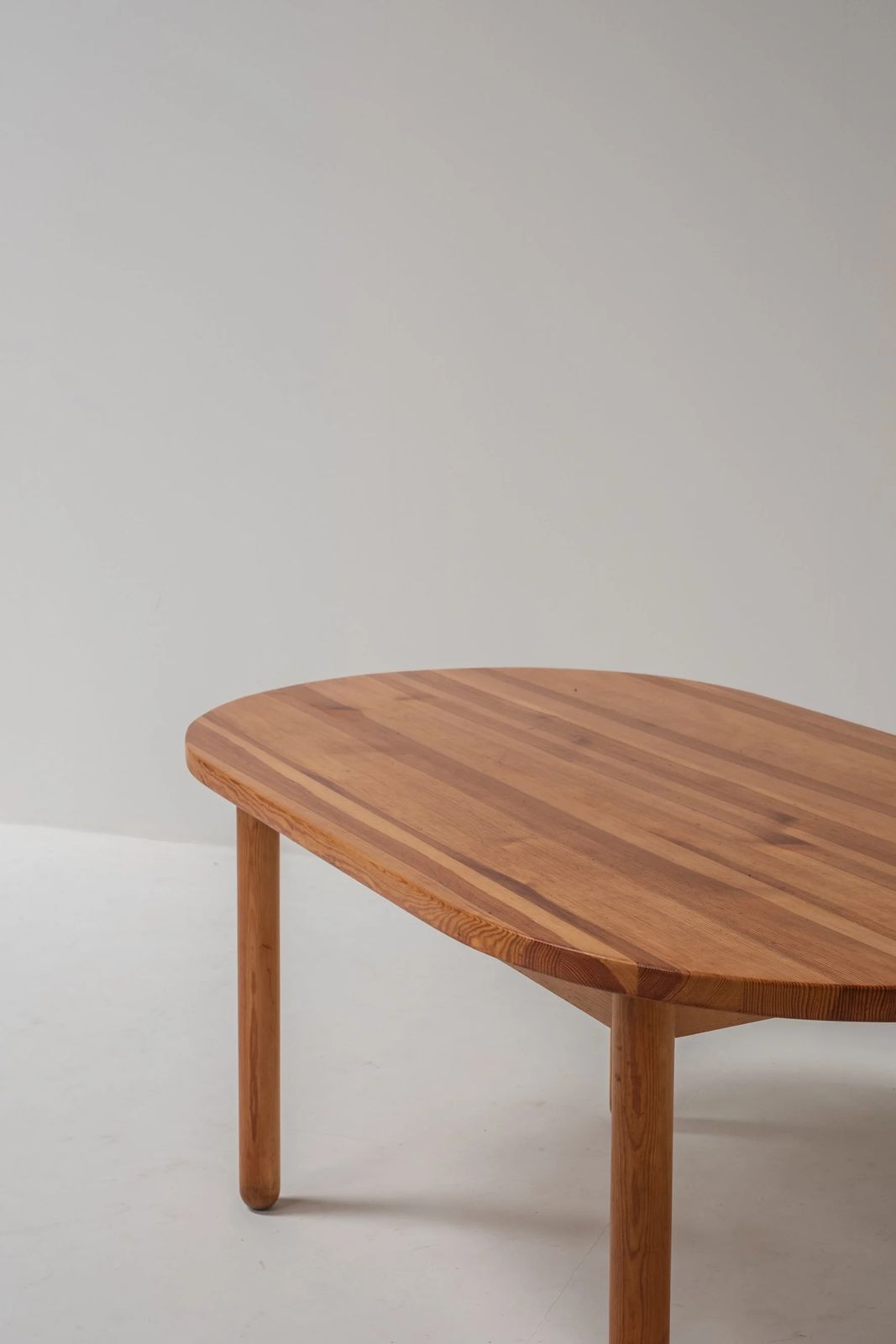 Oval Table Made Out Of Pine Wood, France 1980 photo furniture