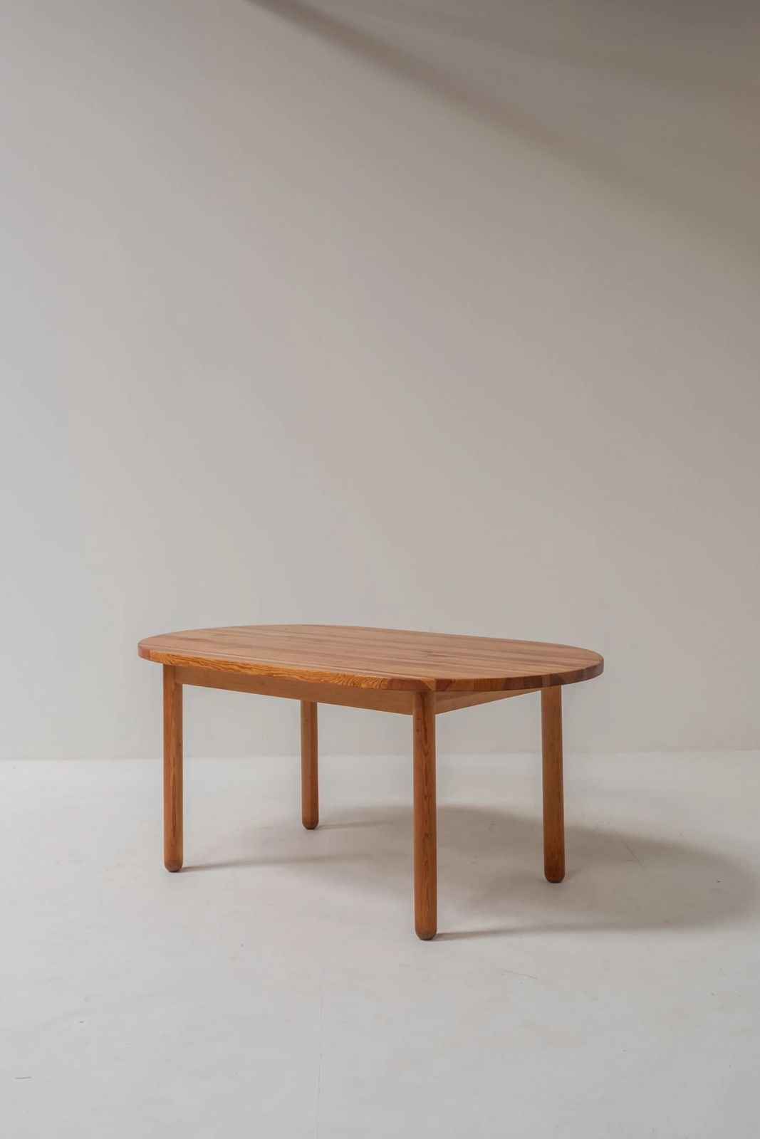 Oval Table Made Out Of Pine Wood, France 1980 photo for sale