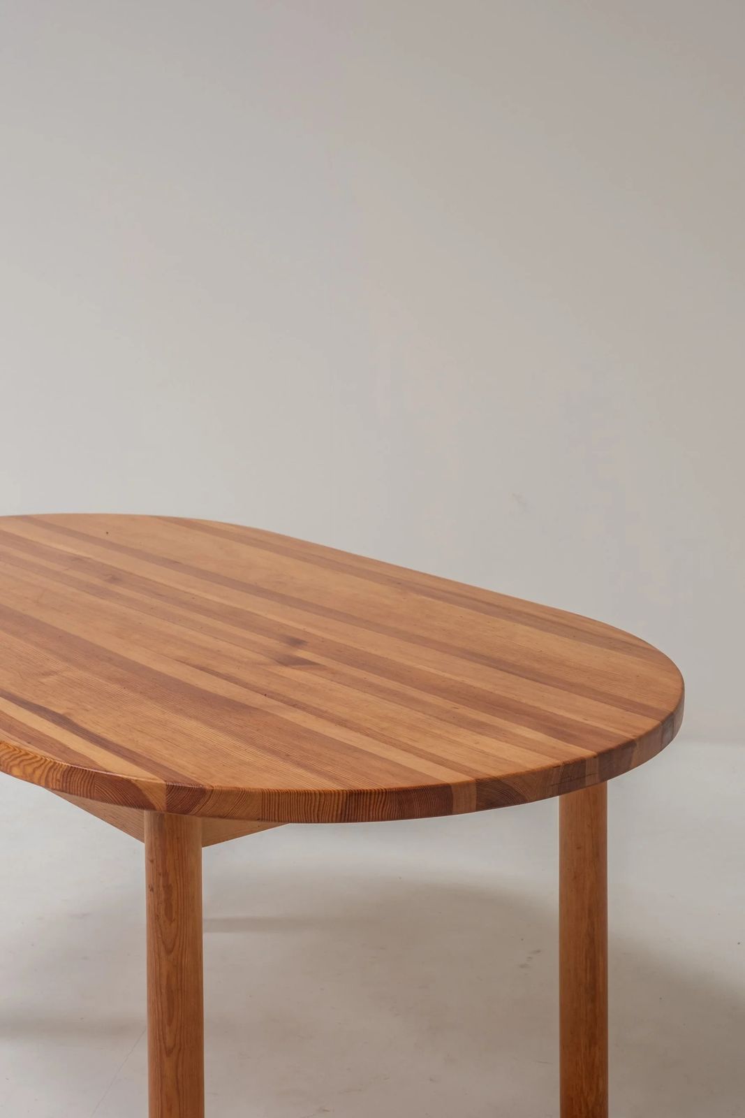 Oval Table Made Out Of Pine Wood, France 1980 photo Furniture