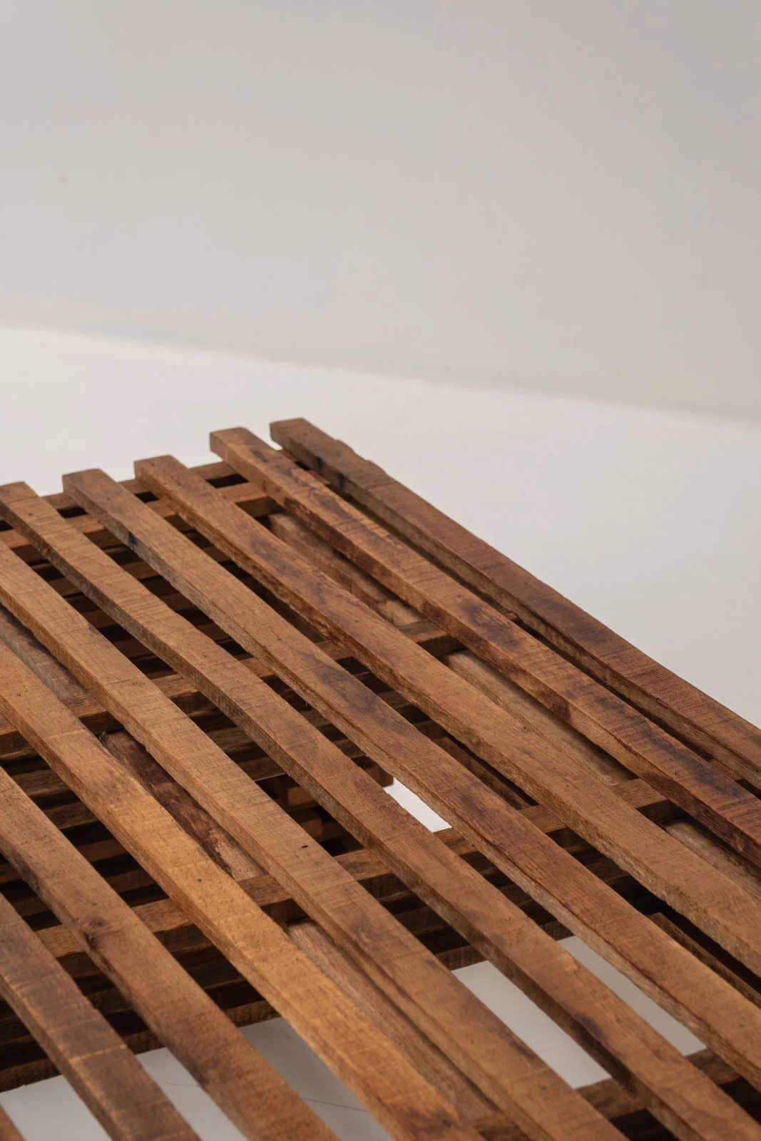 Vintage Wooden Slatted Coffee Table – Sculptural Design, 1970s Style photo buy