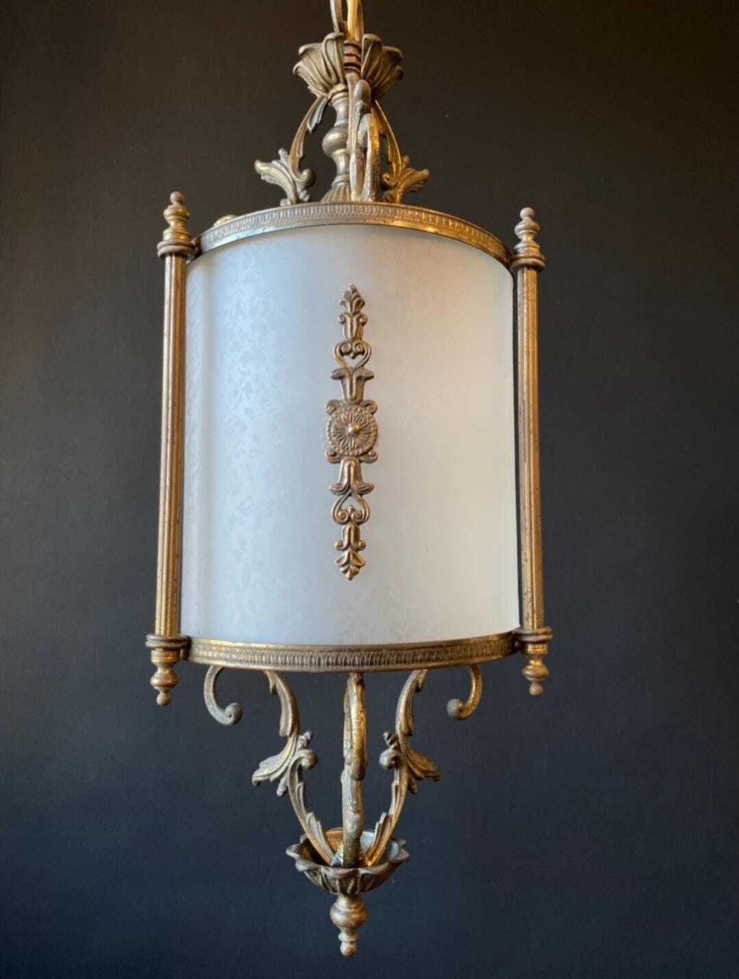 Détaxe pour les États-Unis. Lanterne d'époque en verre, Italie photo 363.0