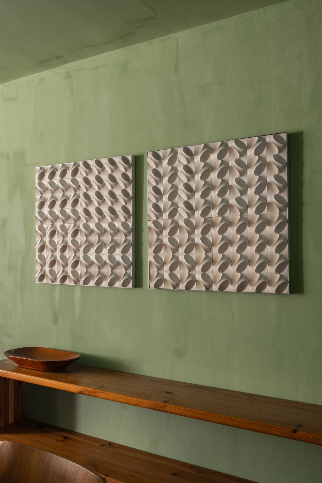 Pair Of Italian Wall Sculptures, 1970s photo Art