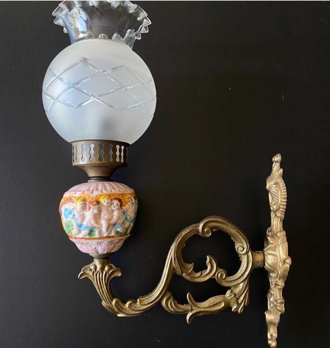 Appliques d'époque en céramique, Italie, exonérées de droits de douane pour les États-Unis photo vinterior