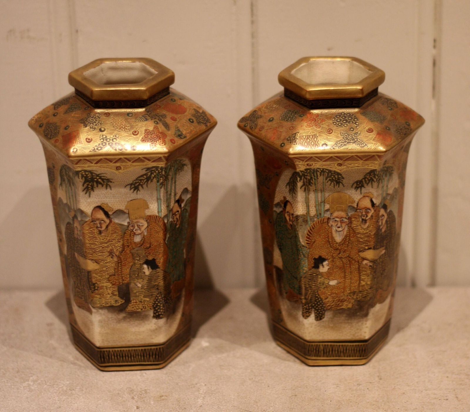 Pair Of Japanese Satsuma Vases photo 225.0
