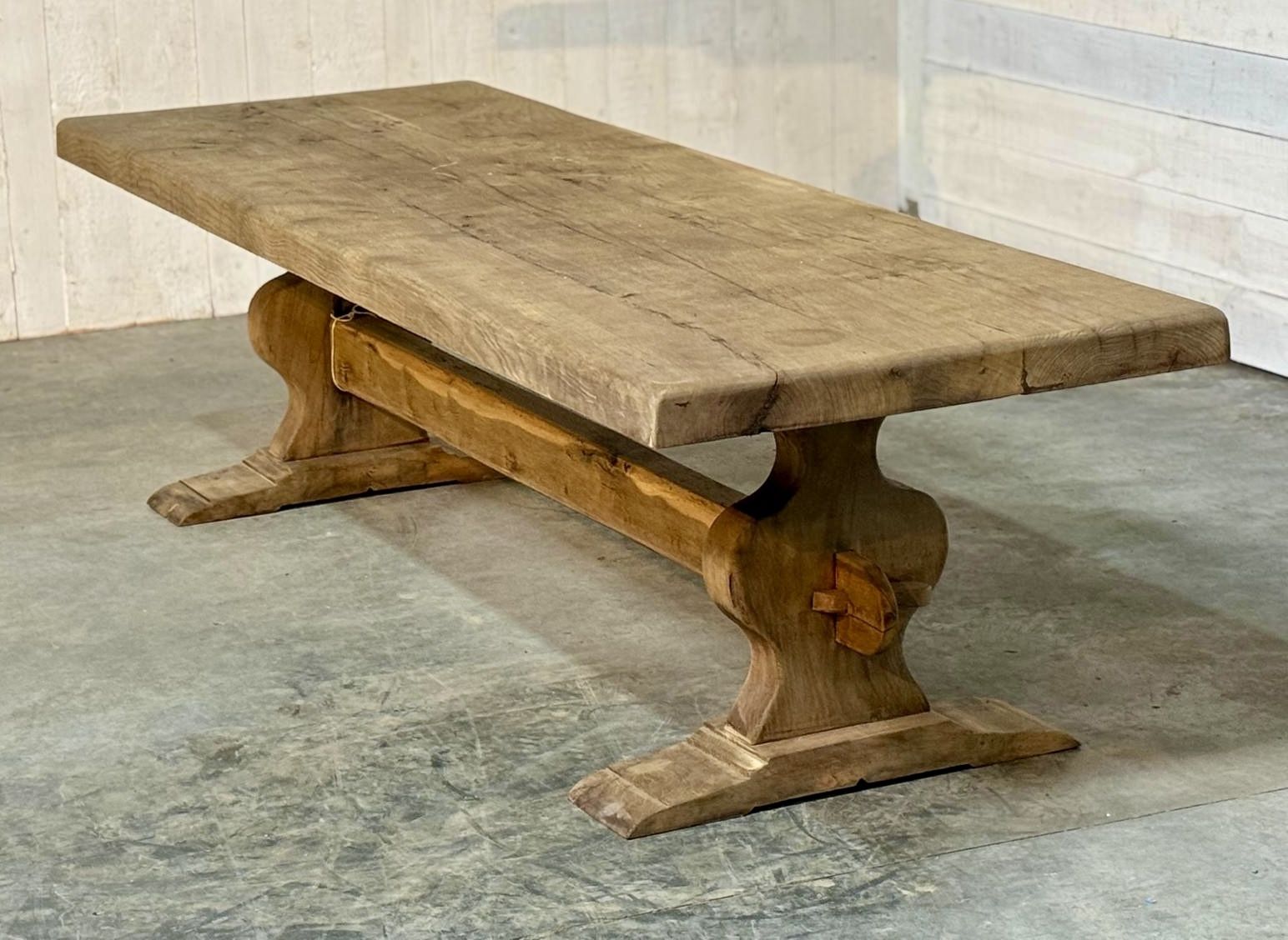 Superior Large French Oak Farmhouse Dining Table photo 6750.0