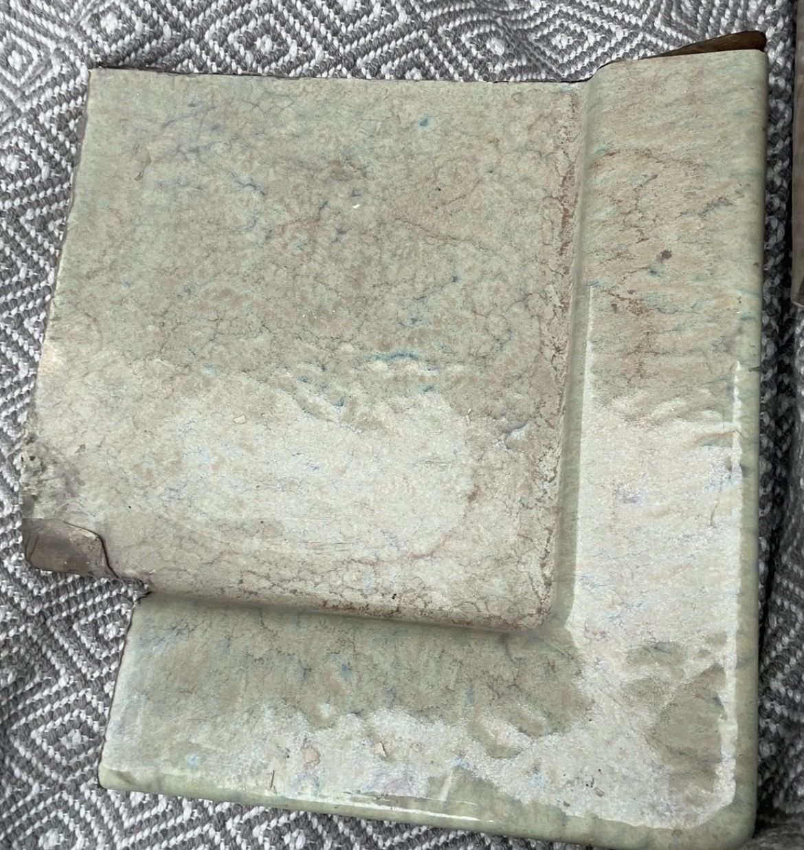 photo buy Original Art Deco Fireplace Surround Glazed Green Good Condition For Age