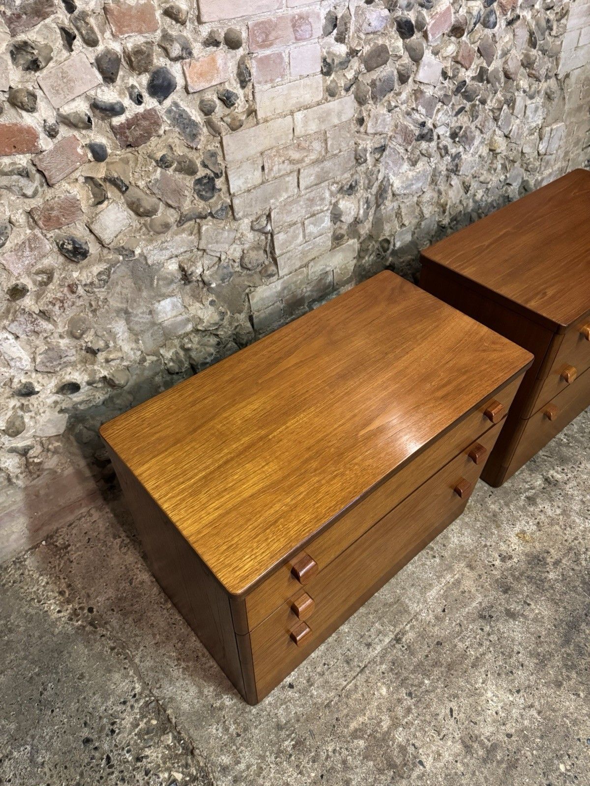 Furniture 🚛 Pair Of Mid Century Teak Chests Of Drawers Danish/Scandinavian Design  Stag photo