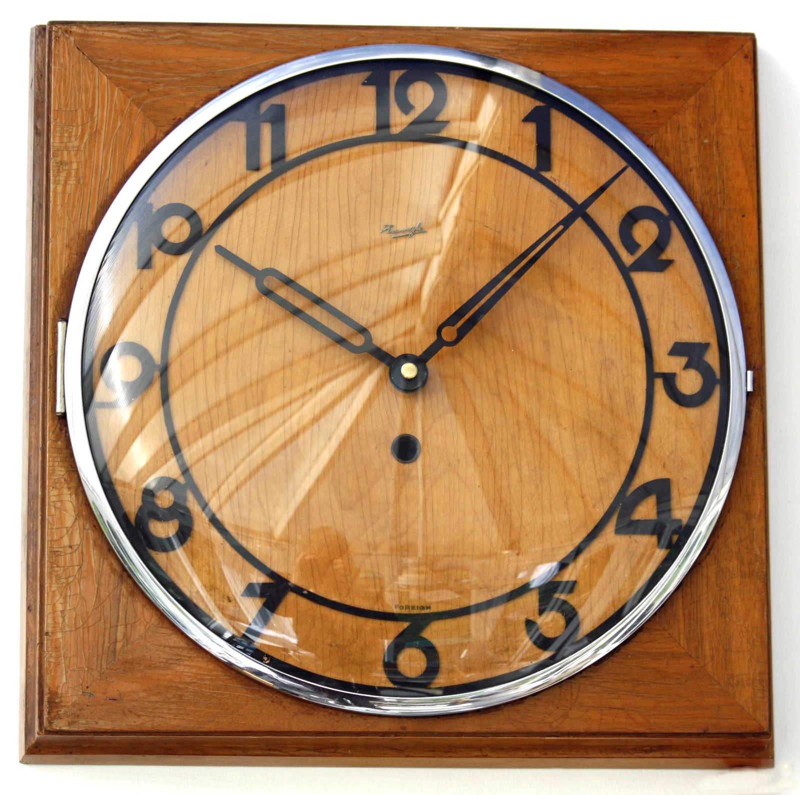 Vintage Kienzle Wall Clock   33cm Wooden Retro Mid Century Style German Clock Large Wall Clock Gift Off The Wall Clocks
