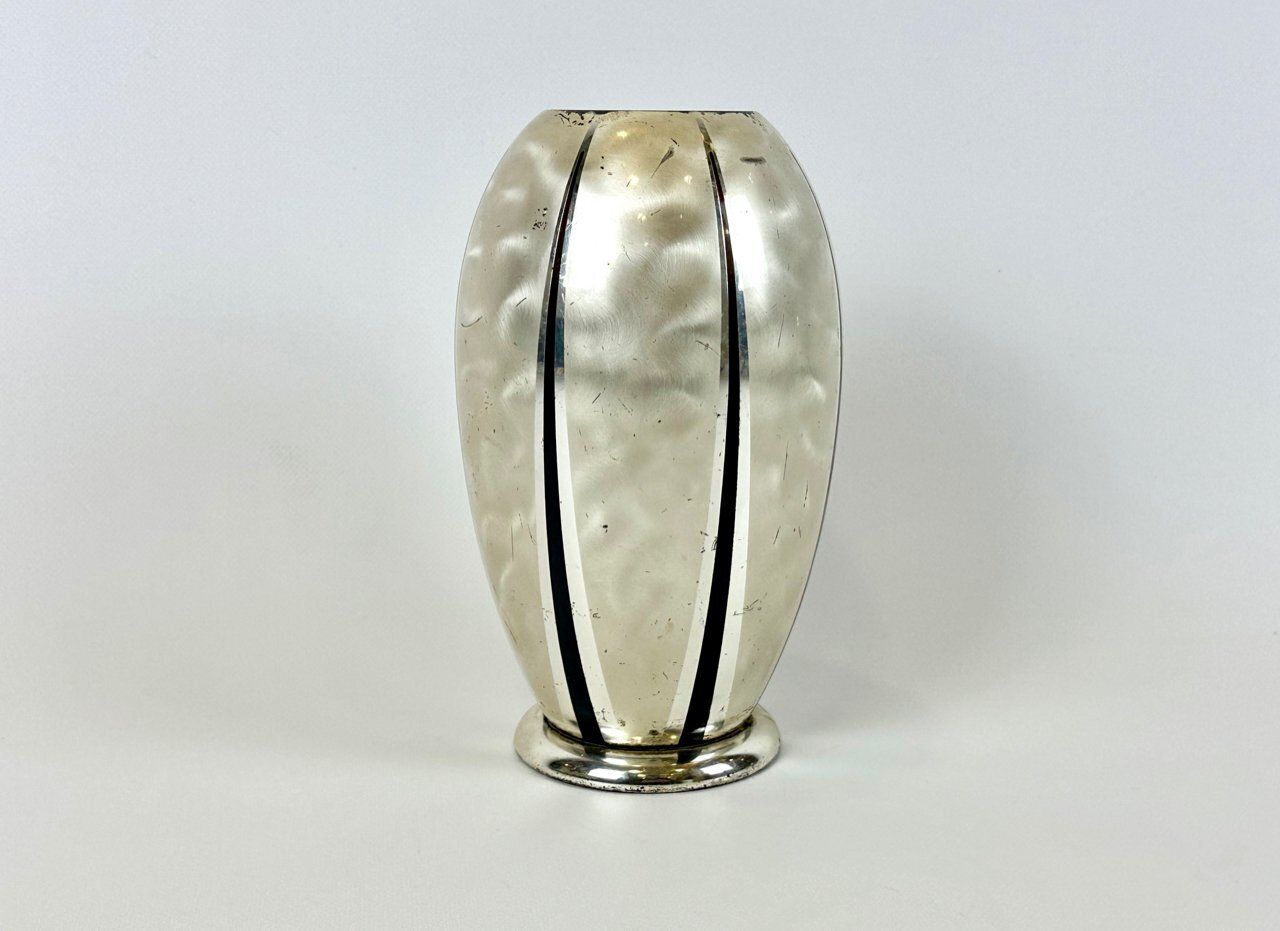 Art Deco Silver Plated Ikora Vase From Wmf, 1950s photo Home Decor