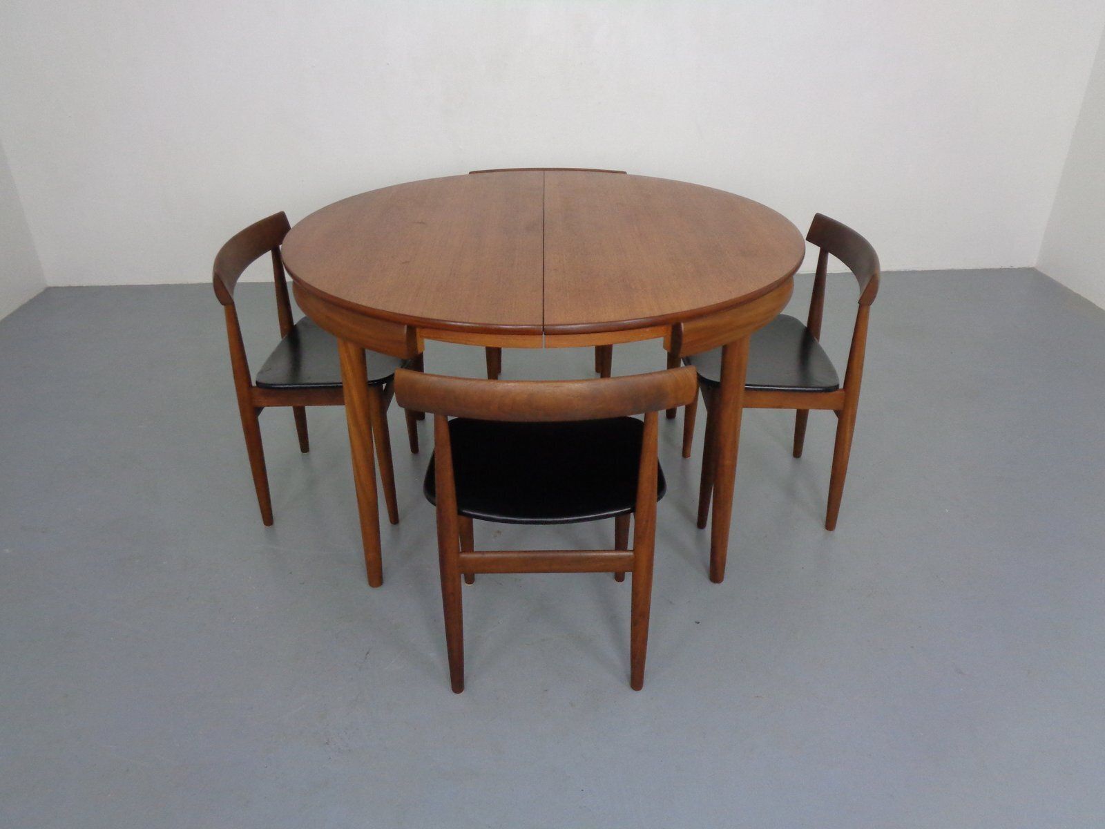 Roundette Teak Table & Chairs From Hans Olsen, Denmark, 1950sm, Set Of 5 photo vintage