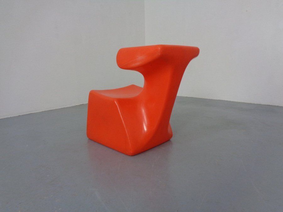 Zocker Plastic Chair By Luigi Colani For Top System Burkhard Lübke, Germany, 1970s photo vinterior
