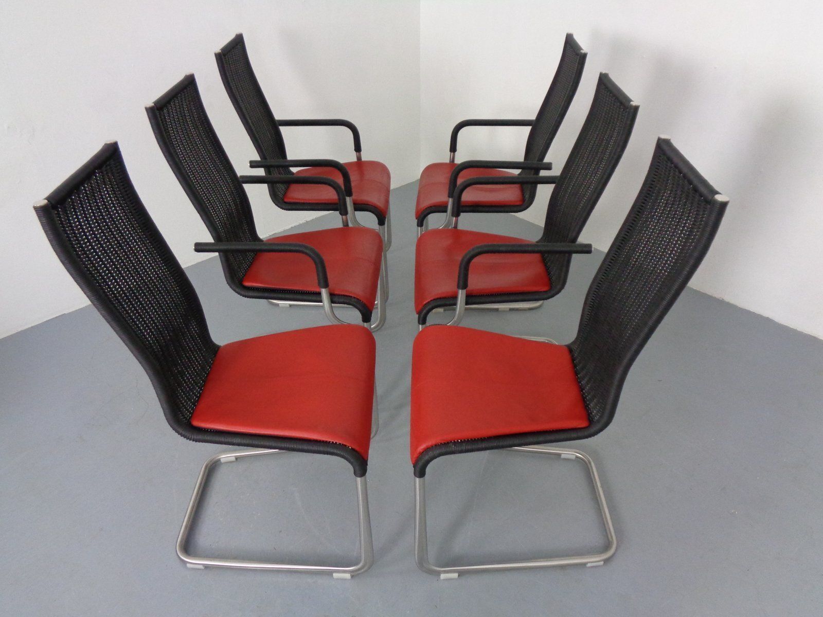 Kragstuhl D21 & B20 Cantilever Chairs By Jean Prouve & Axel Bruchhäuser For Tecta, 1980s, Germany, Set Of 6 photo 1957.0
