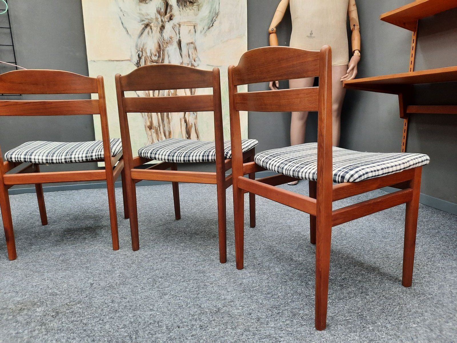 Danish Dining Chairs In Teak From Boltinge Møbelfabrik, 1960s, Set Of 4 photo vintage