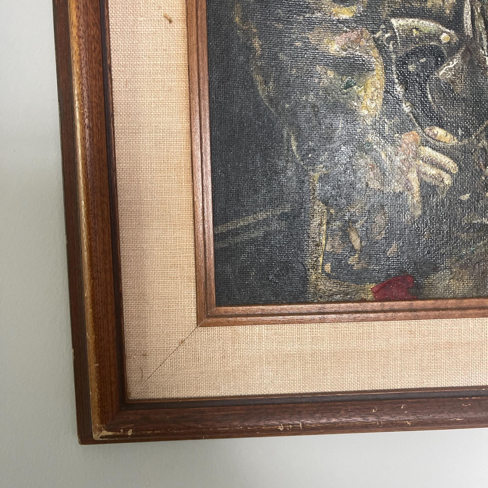 Vintage Oil Painting Portrait Of A Man In Uniform photo for sale
