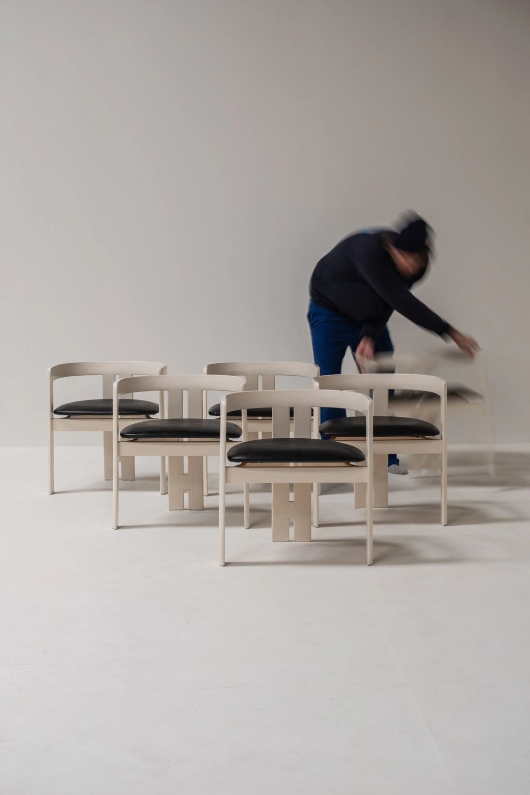 photo buy Set Of 6 Pigreco Chairs, Gavina Production By Tobia Scarpa