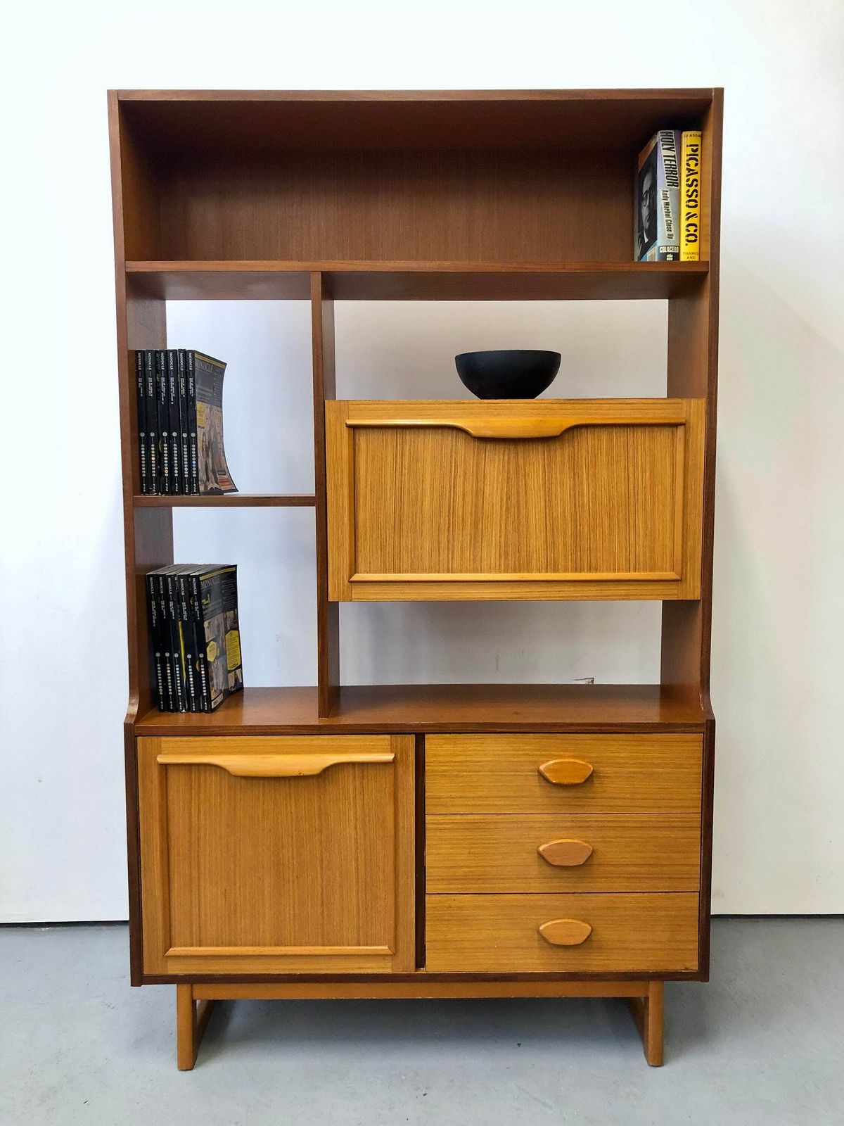 Vintage 1970s Stonehill Teak. Bookcase / Room Divider.Danish Retro G Plan Mid Century
