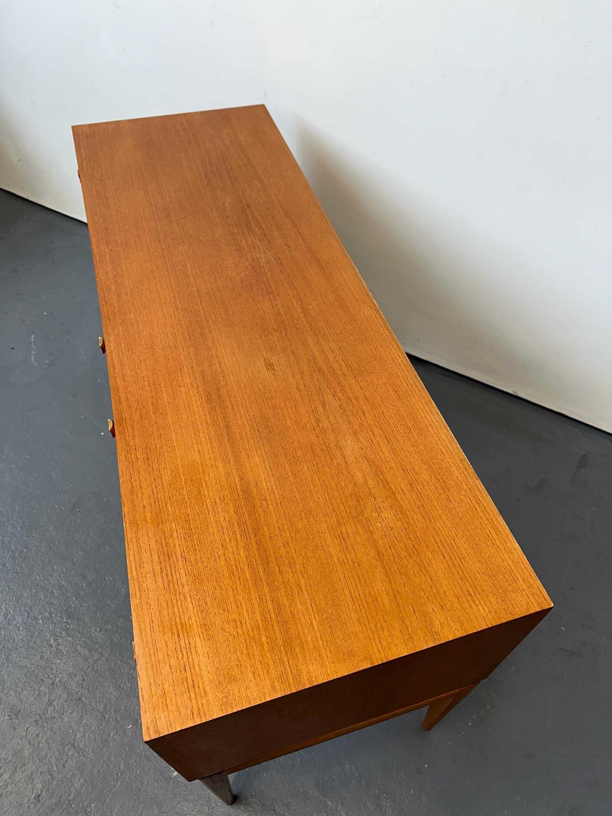 495.0 Vintage 1960s McIntosh Teak Desk. Danish Retro Mid Century photo