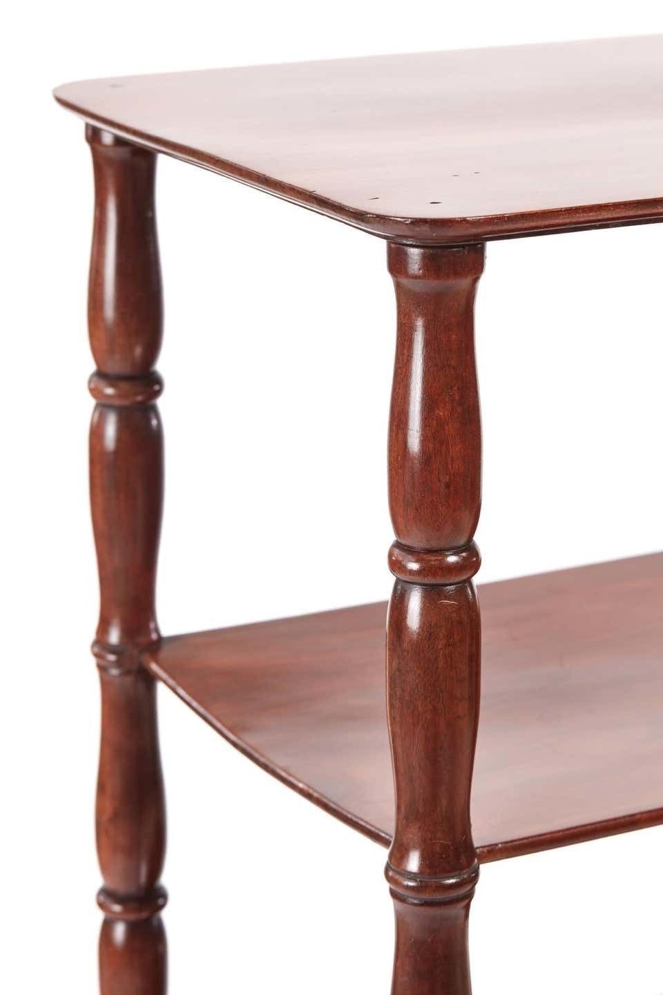 William IV Mahogany Freestanding Fi Ve Tier Whatnot photo furniture