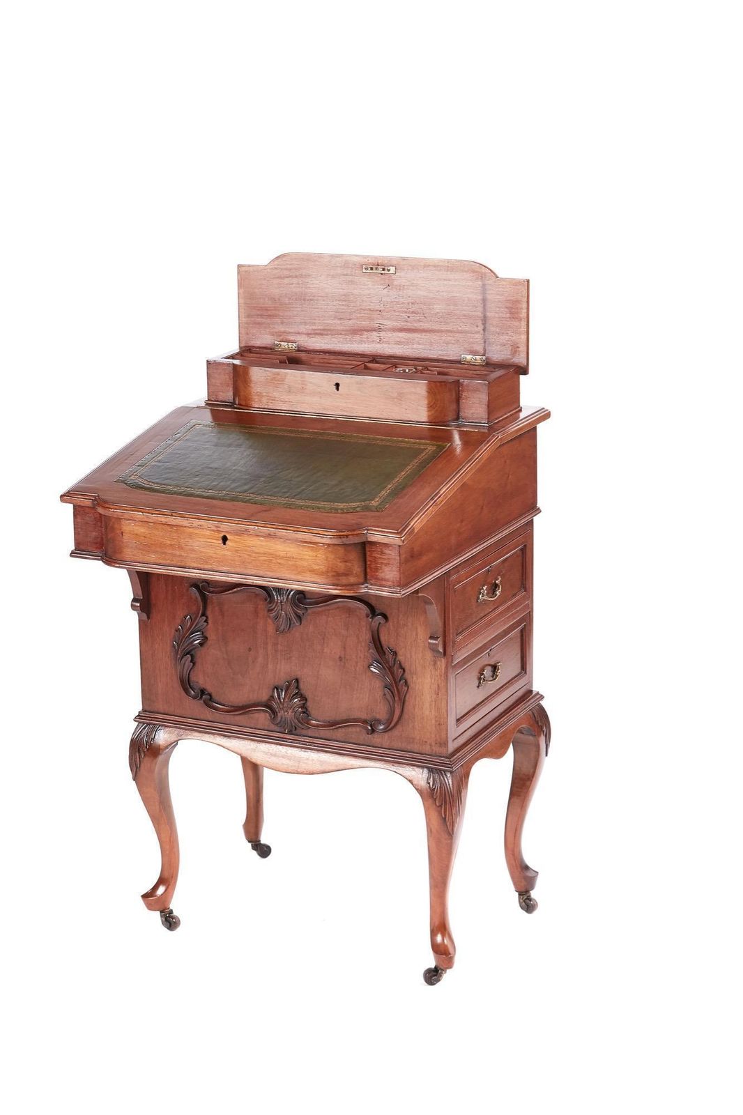 Antique Victorian Freestanding Walnut Davenport photo for sale