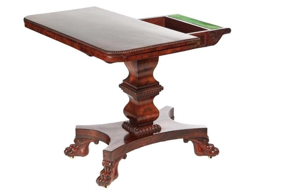 Antique Early 19th Century William IV Rosewood Card Table photo for sale