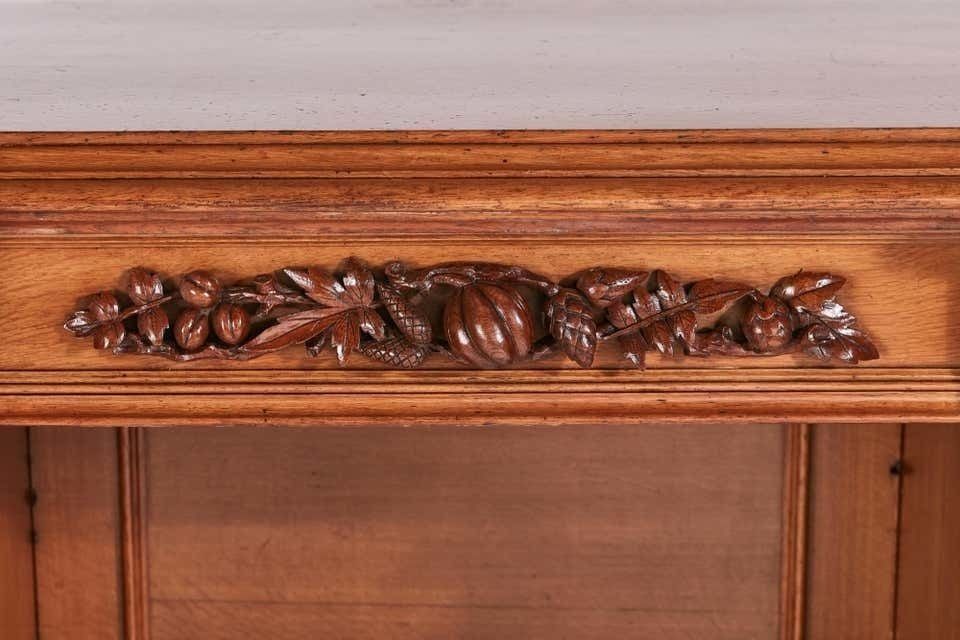 Magnificent Large 19th Century Victorian Antique Carved Oak Mirror Back Sideboar photo buy