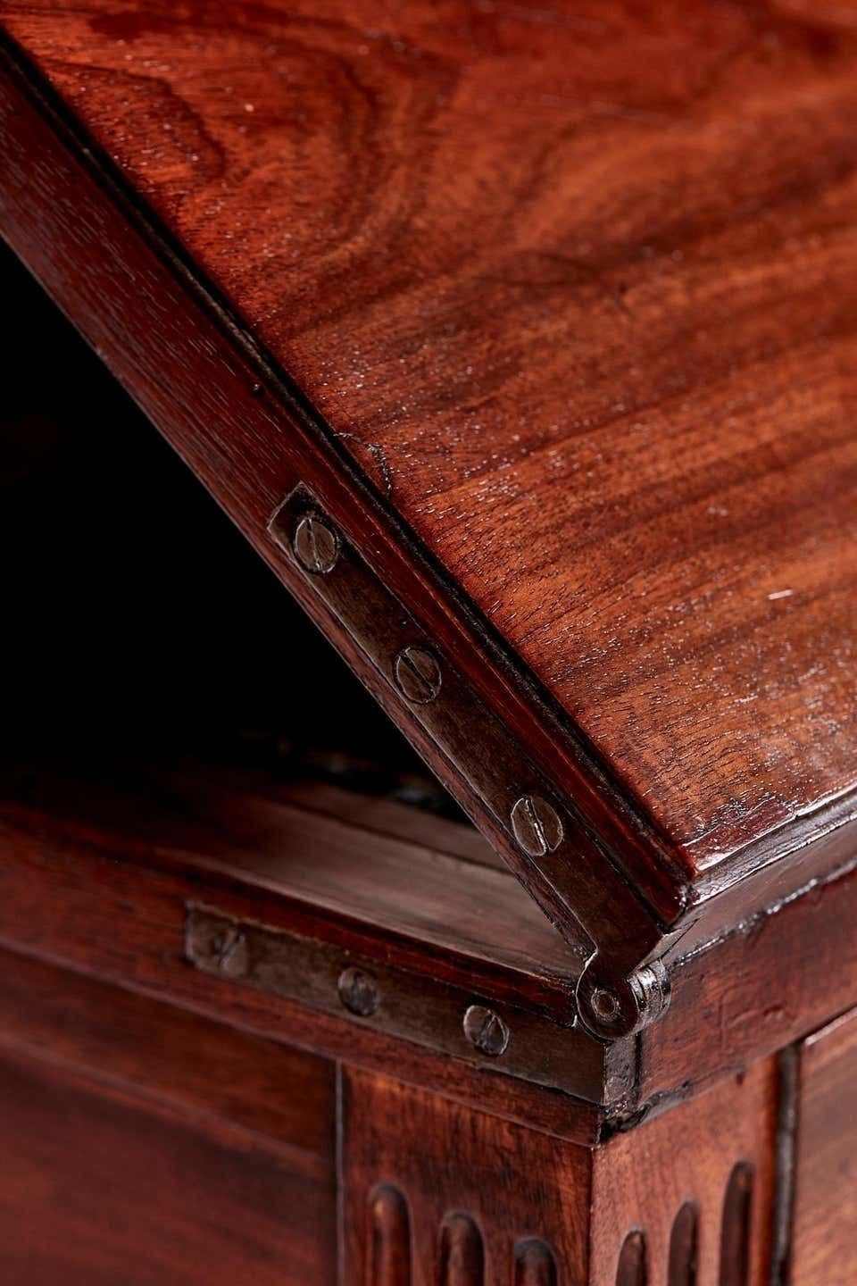 Quality Antique French Mahogany Fold Down Desk photo vintage
