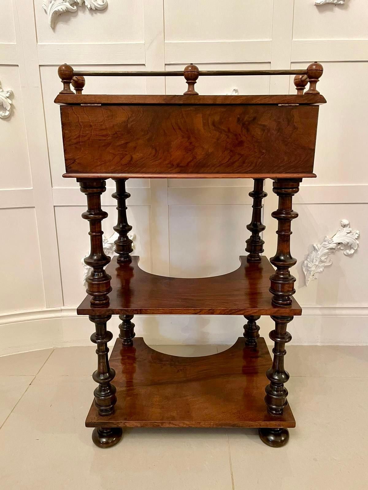 photo buy 19th Century Victorian Antique Free Standing Walnut Ladies Davenport