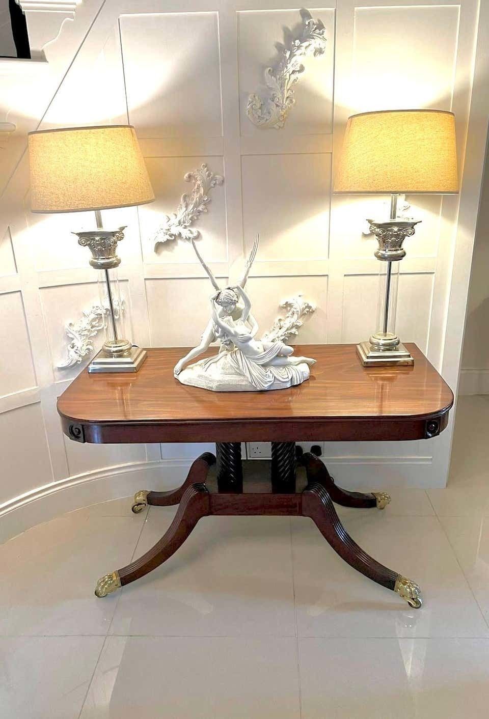Rare And Unusual Antique Regency Quality Mahogany Shaped Metamorphic Table photo for sale