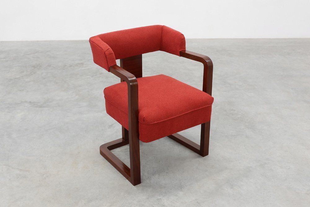 Art Deco Red Chair, Belgium, 1920 photo buy