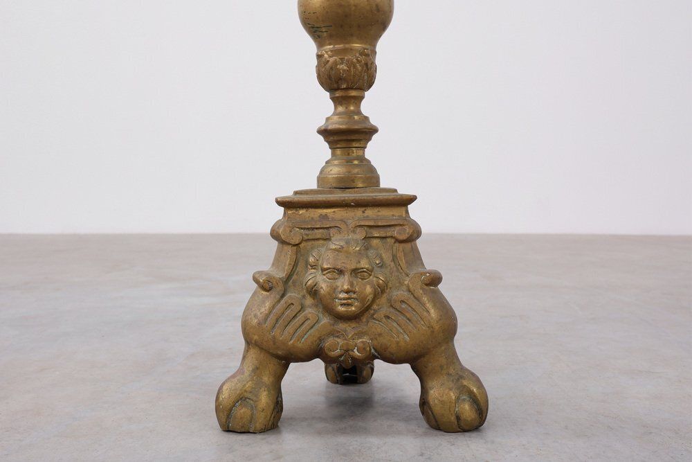 photo furniture Large 19th Century Copper Church Candleholder, France