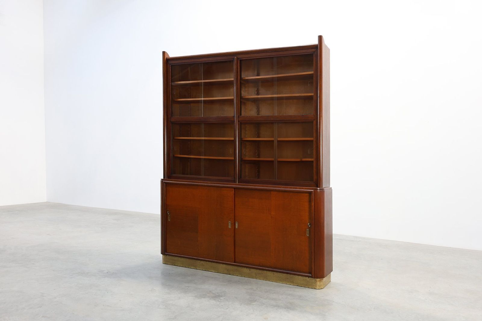 Large Art Deco Apothecary Cabinet Attributed To De Coene, Belgium, 1920s