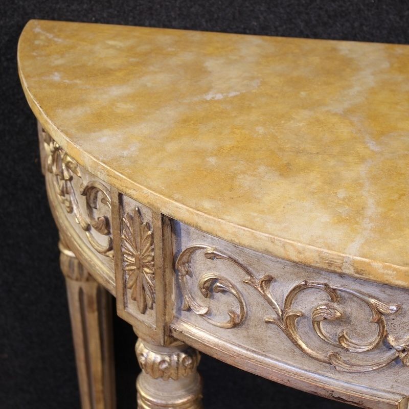20th Century Italian Lacquered Louis XVI Style Console photo Furniture
