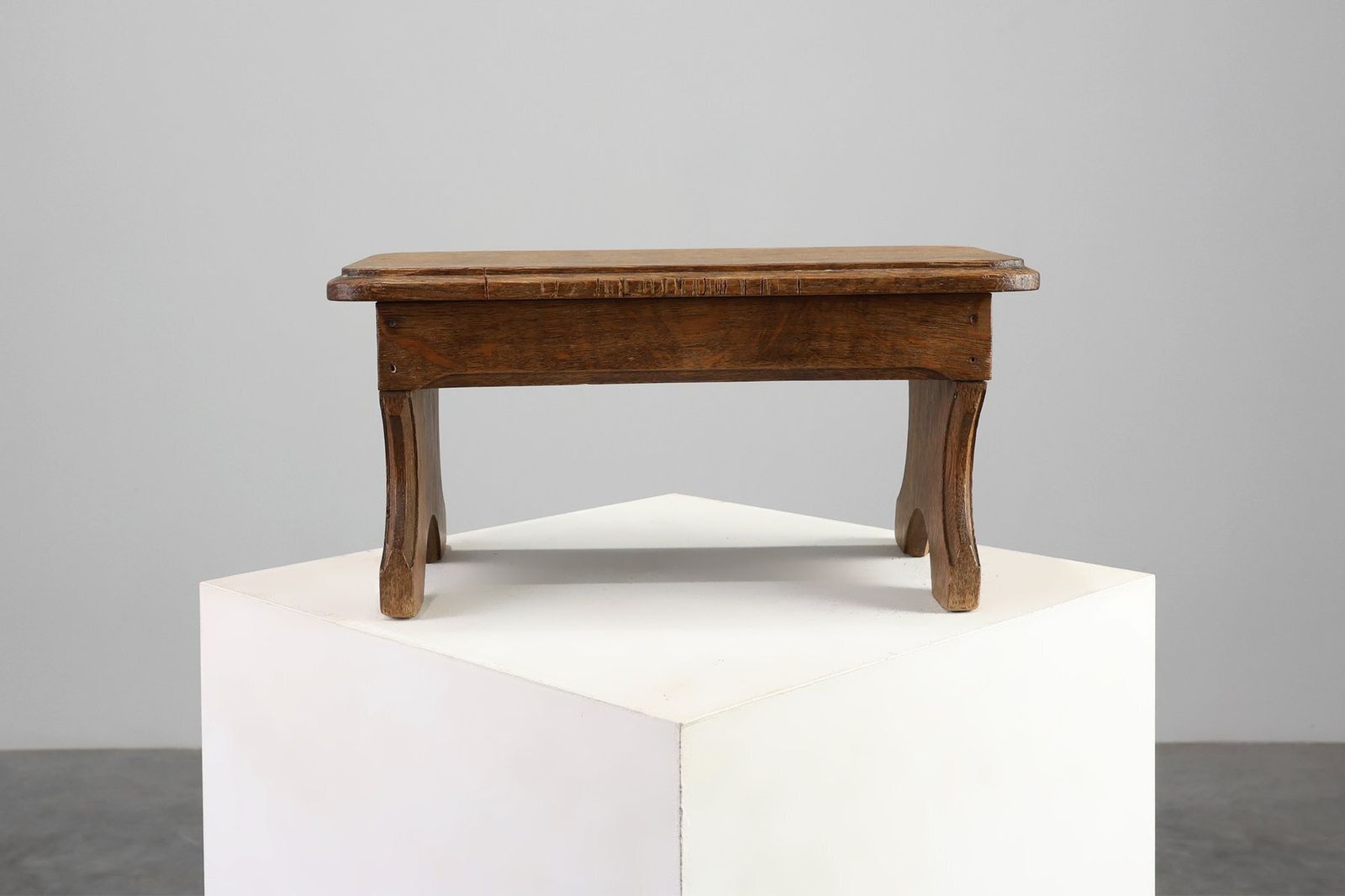 Small French Provincial Rustic Oak Bench, 1800s photo for sale