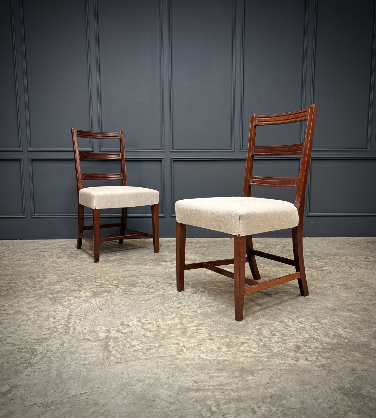 photo for sale Set Of Eighteen Georgian Mahogany Dining Chairs