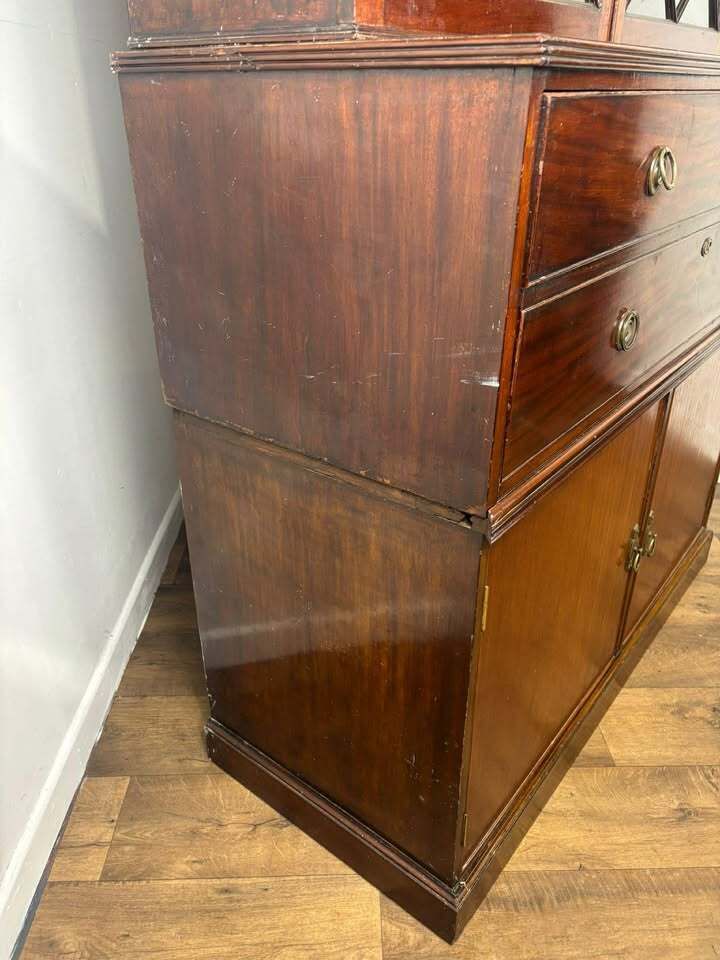 photo furniture 19th Century Mahogany Astral Glazed Secretaire Bookcase