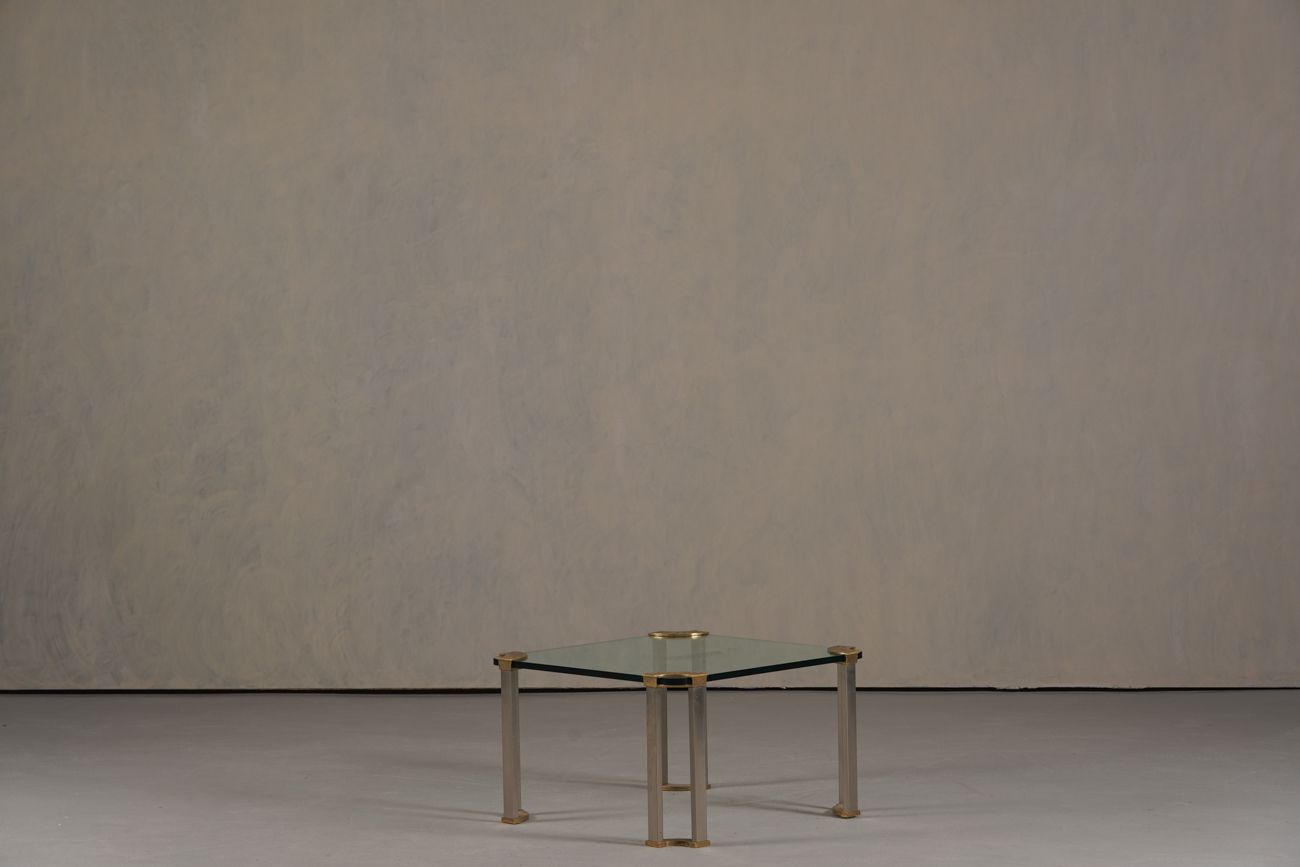 Vintage Bronze And Glass Small Coffe Table By Peter Ghyczy, Germany 1970’s