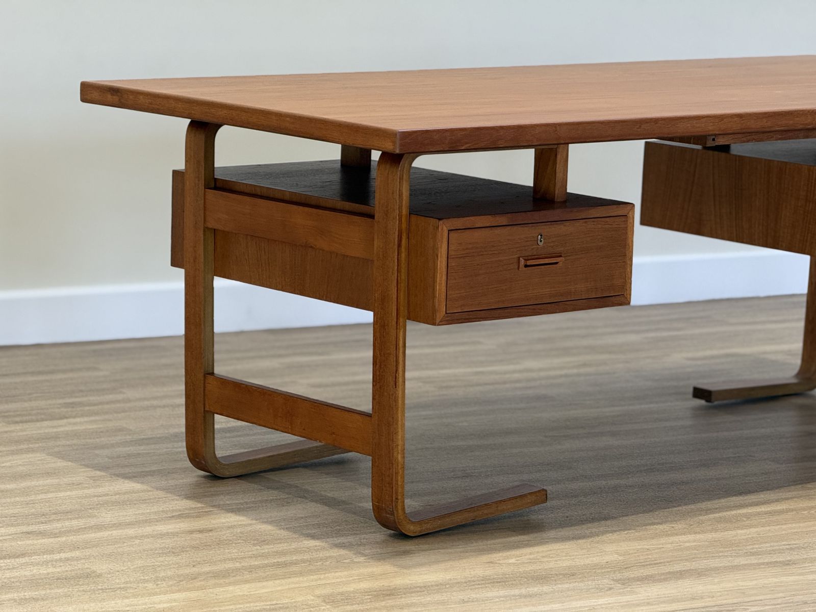 photo for sale Jørgen Clausen For Brande Møbelfabrik – Large Danish Executive Desk, 1950s (Teak)