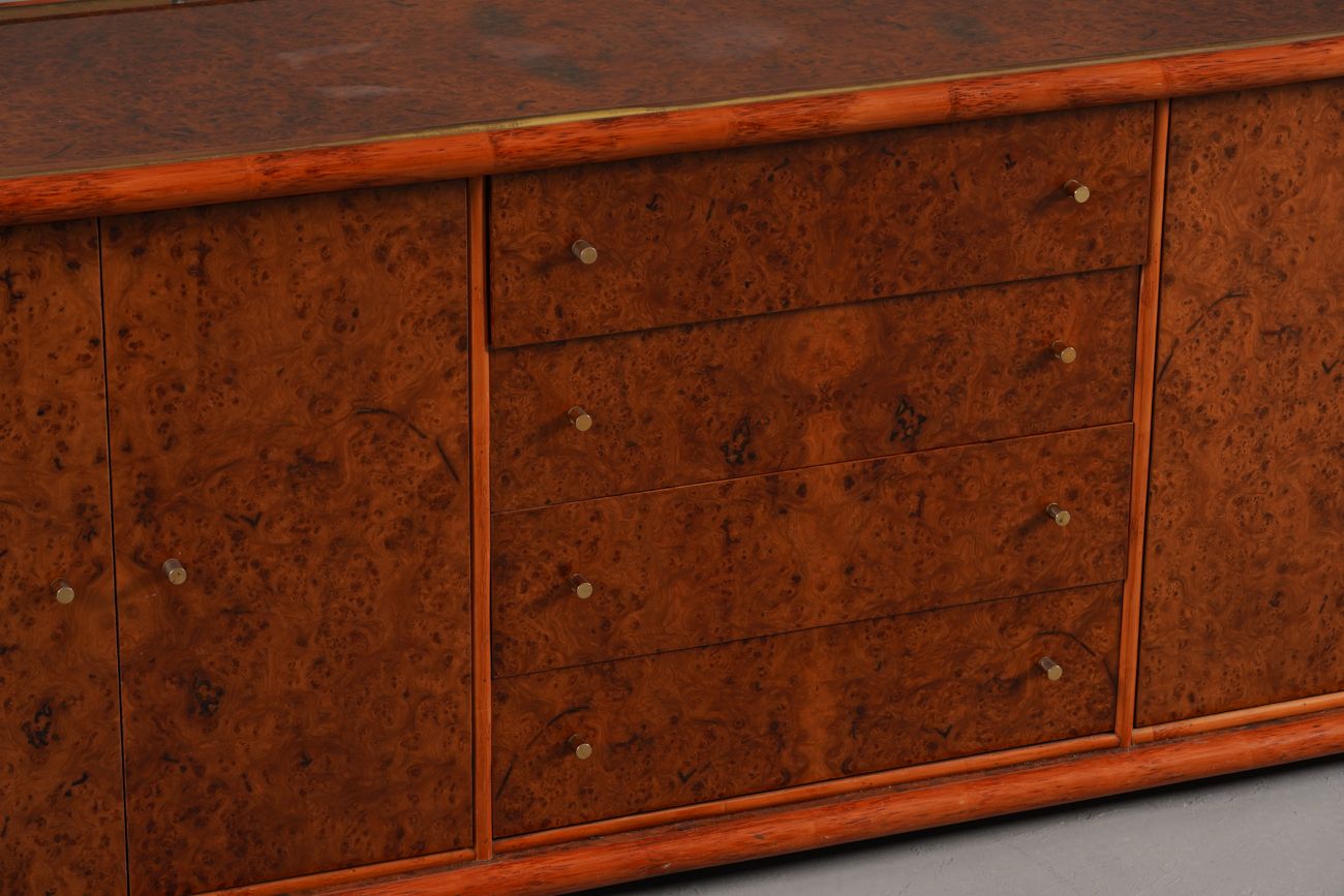 Vintage Italian Sideboard In Burl Elm By Alberto Smania For Studio Smania Interni , Italy, 1960’s photo 2920.0