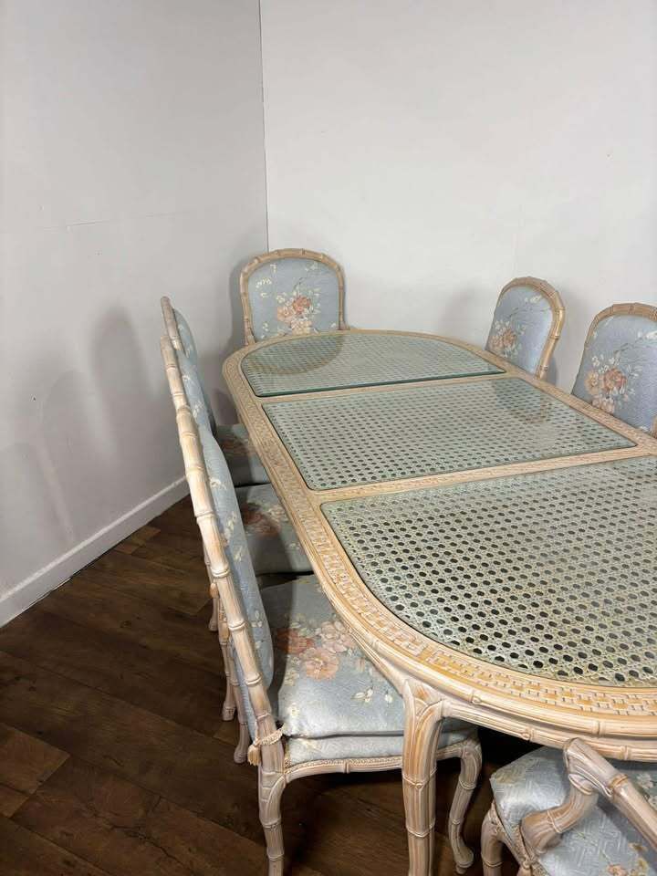 Eastern Influenced Bamboo Style Dining Suite photo furniture