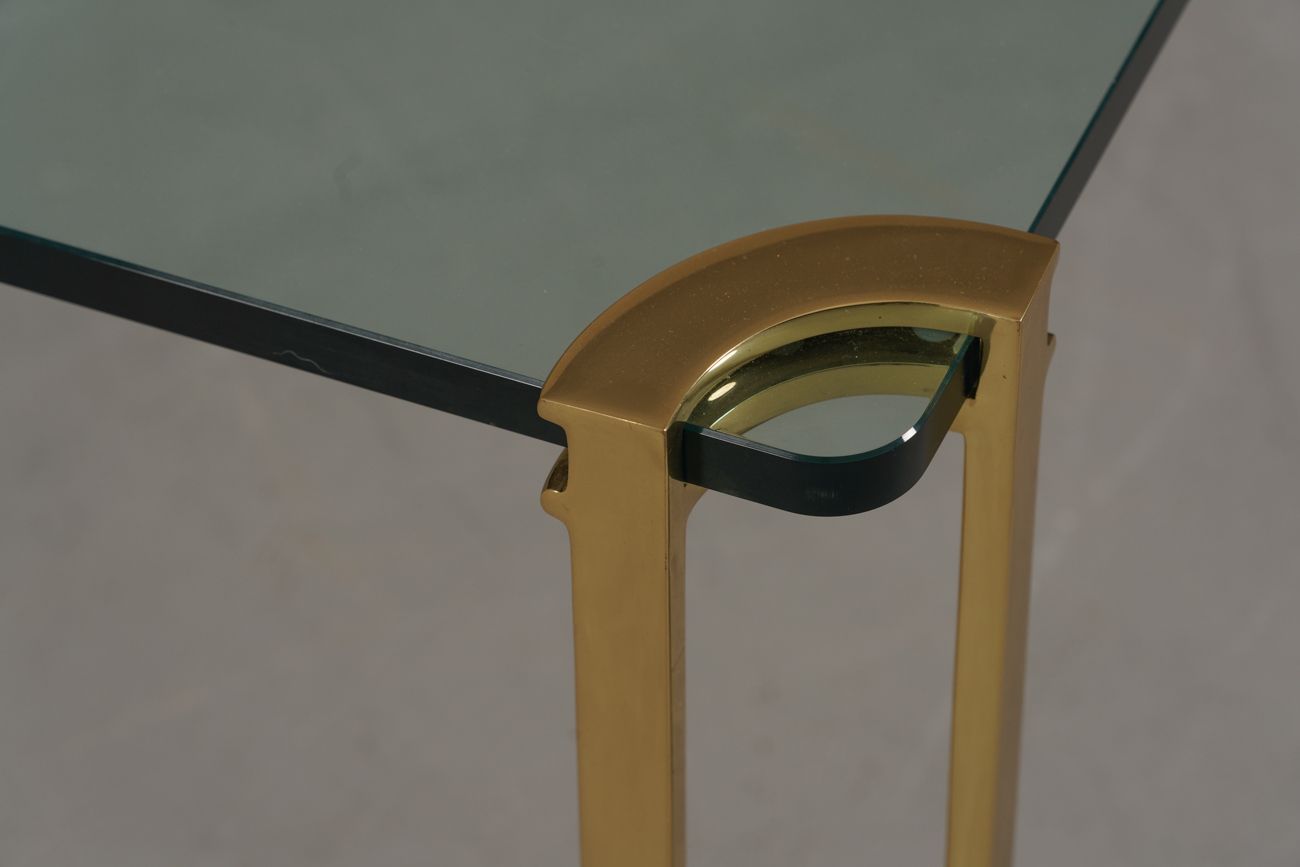 Vintage Bronze And Glass Big Coffe Table By Peter Ghyczy, Germany 1970’s photo 699.0