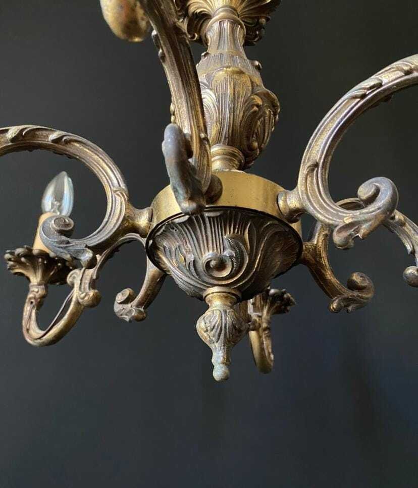 Lighting Duty Free USA. Antique Brass Chandelier photo