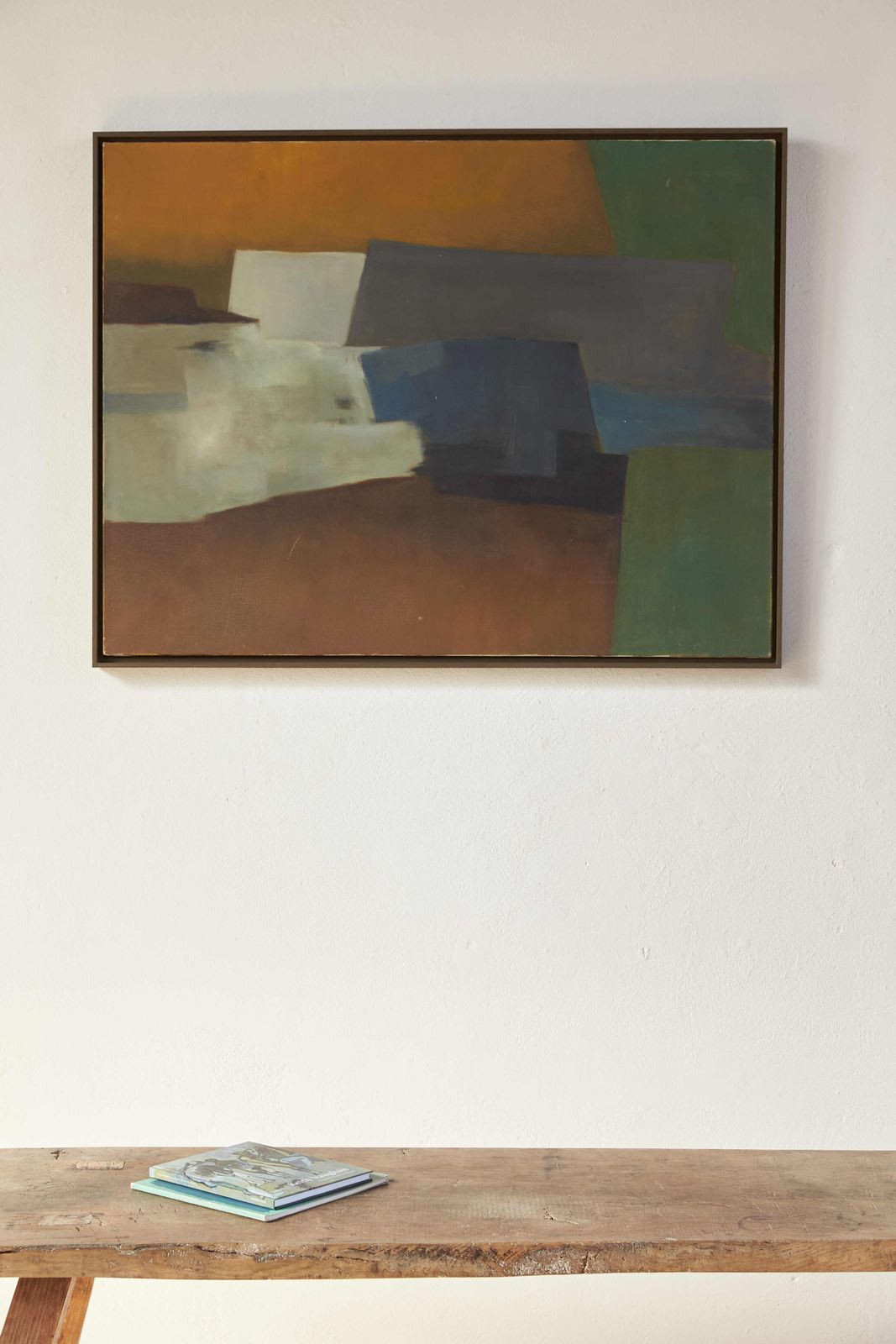 Abstract Landscape In Oil On Canvas By Marie Louise Hardy, C1960 photo furniture
