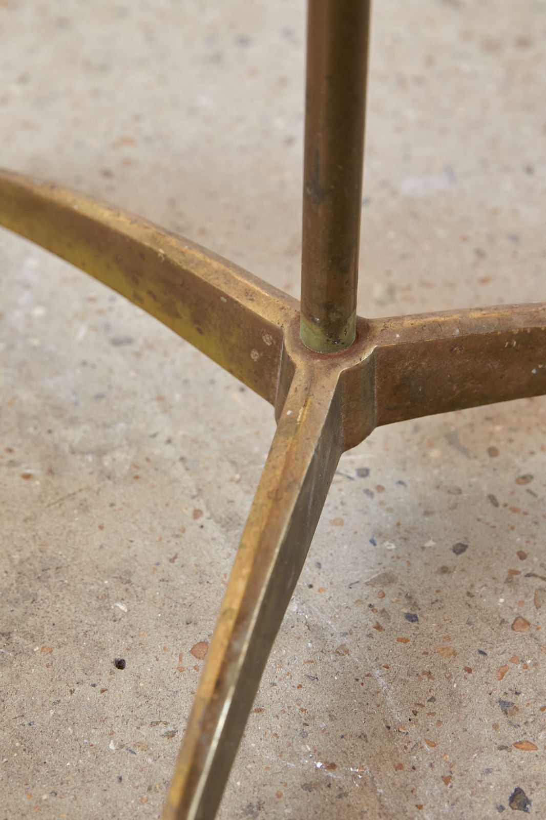 photo for sale Triple Shade 1950's Italian Brass And Aluminium Stilnovo Floor Light