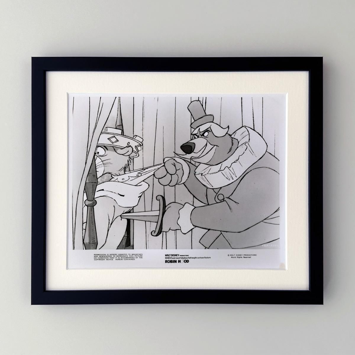 Robin Hood (1973), photo de presse encadrée. photo furniture