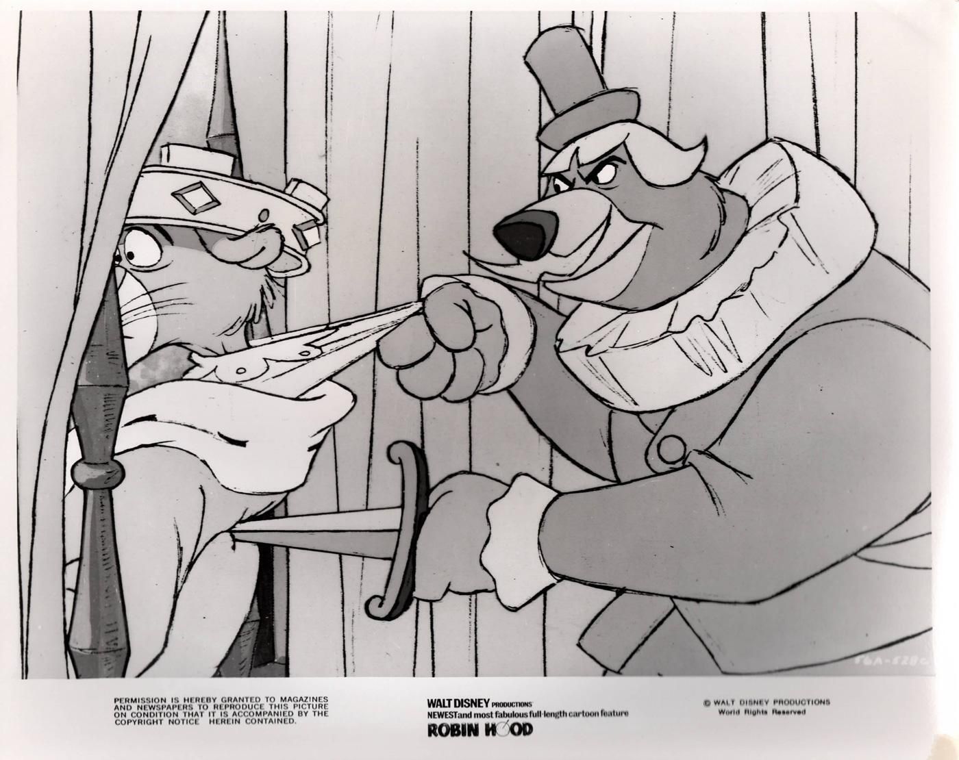 Robin Hood (1973), photo de presse encadrée. photo Art