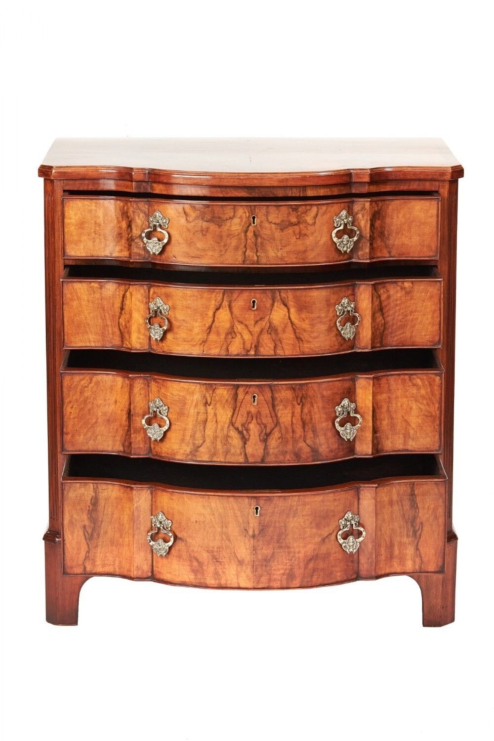 Walnut Serpentine Dutch 17th Century Revival Chest Circa 1920s photo furniture