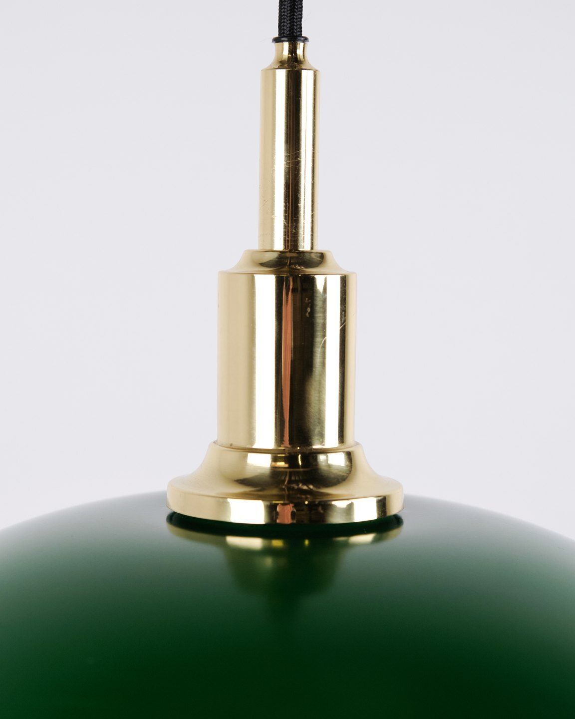 Poul Henningsen Pendant Lamp Model Ph 3/2 Anniversary Edition With Green Metal Shades For Louis Poulsen photo for sale