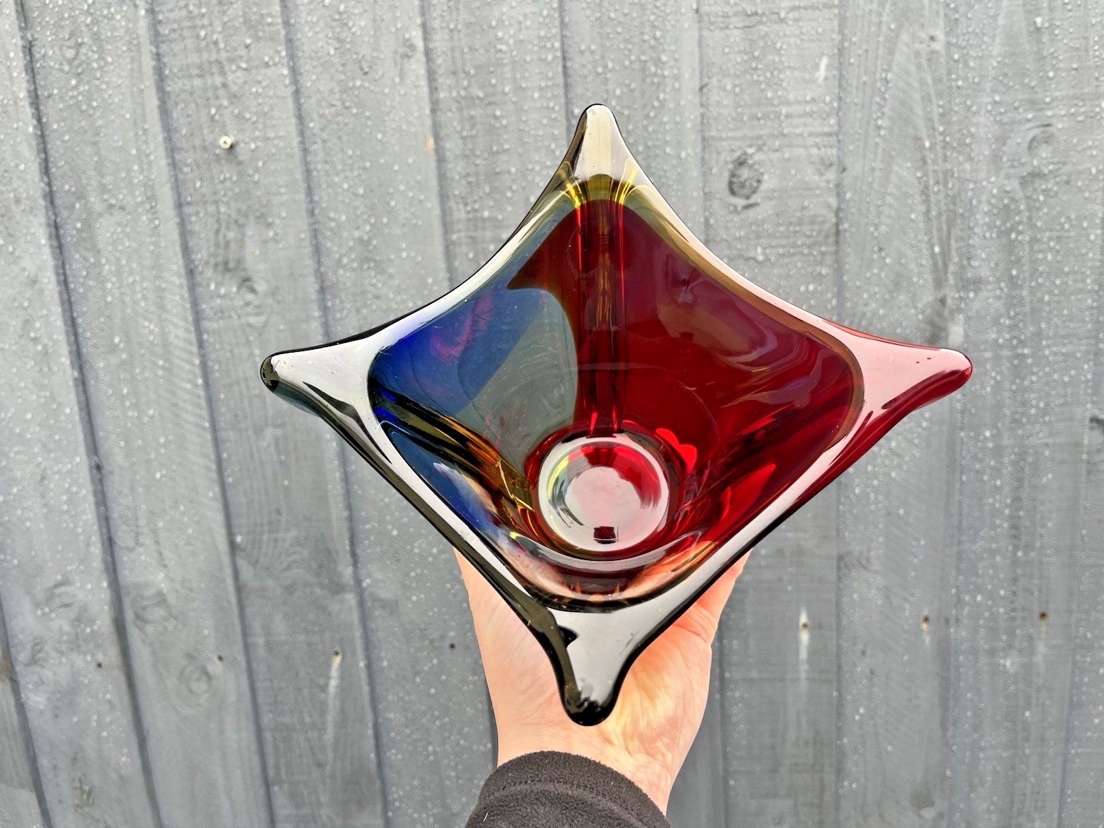 photo buy Mid Century Multicolour Sommerso Glass Bowl Vintage Ccc Murano Style Japanese ?