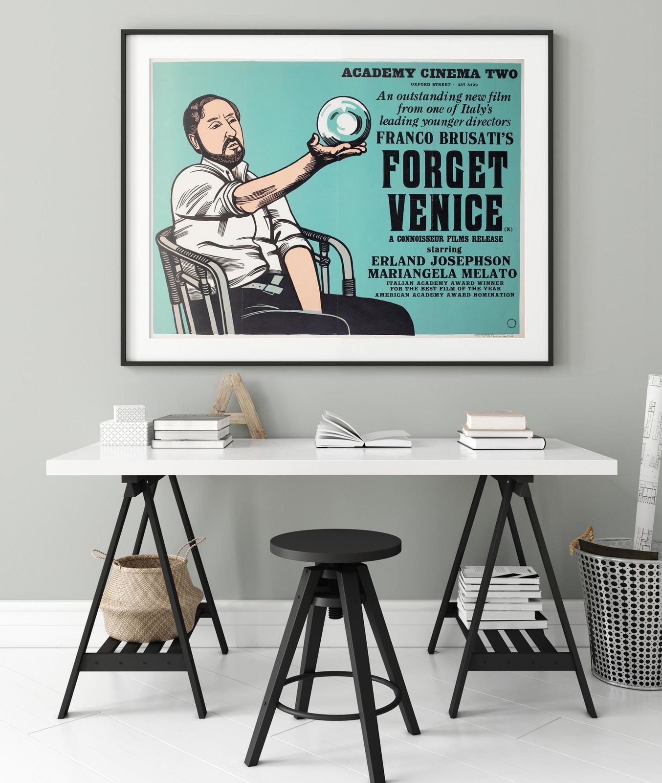 Forget Venice 1979 London Uk Quad Film Movie Poster, Strausfeld. photo furniture